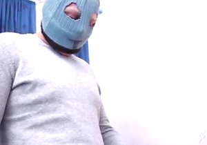 Blond-haired lady shows her oral skills on camera