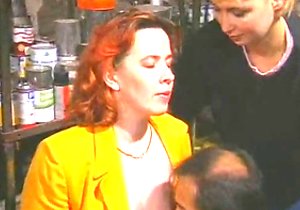 Redheaded mature rides it in a vintage amateur vid