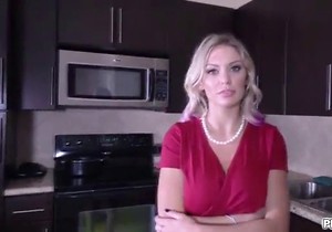 Classy blonde teases and seduces in a POV video